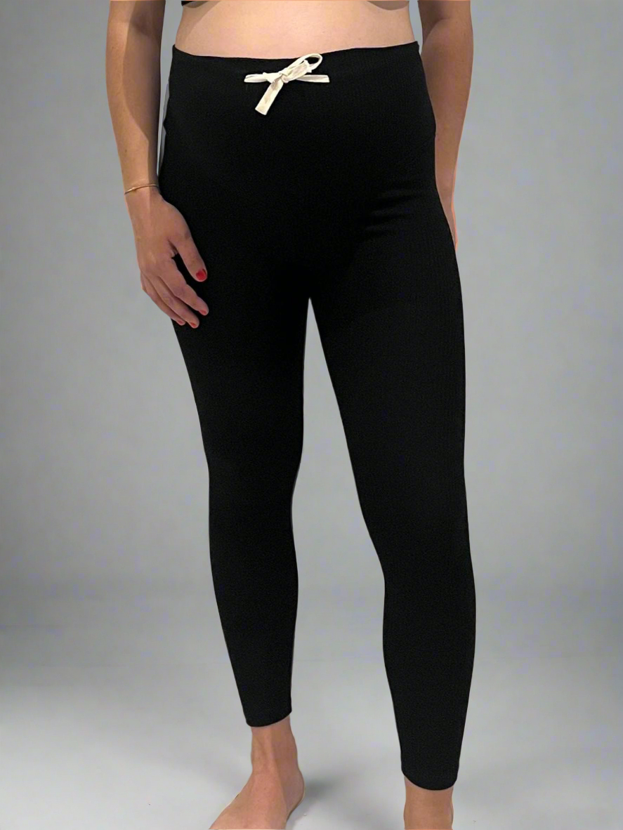 Legging de grossesse coton confort avec lacet