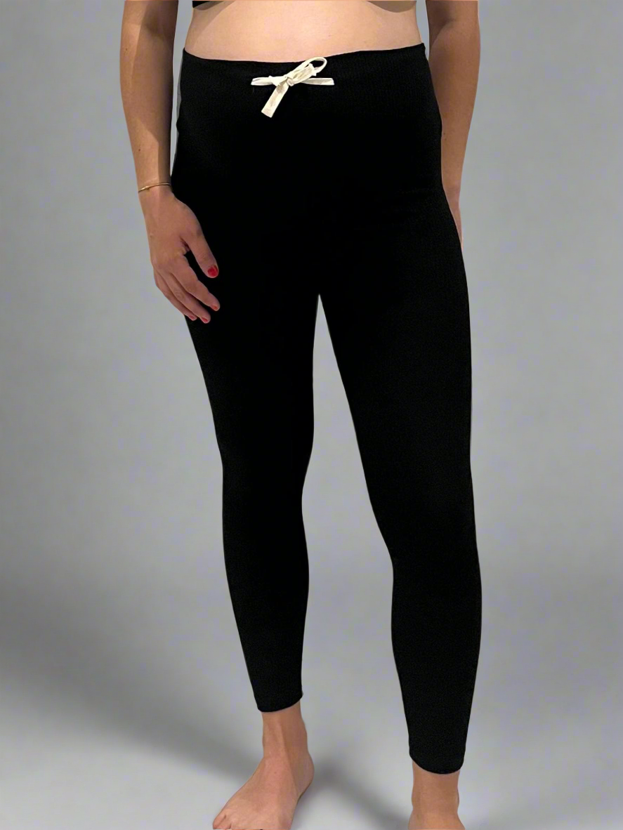 Legging de grossesse coton confort avec lacet
