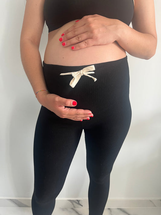 Legging de grossesse coton confort avec lacet